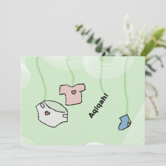 Invitation à l'qiqa islamique - célébration du béb (Debout devant)