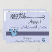 Invitation à l'qiqa islamique - célébration du béb (Devant / Derrière)
