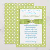 Invitation à l'Sweet sixteen à point de citron ver (Devant / Derrière)