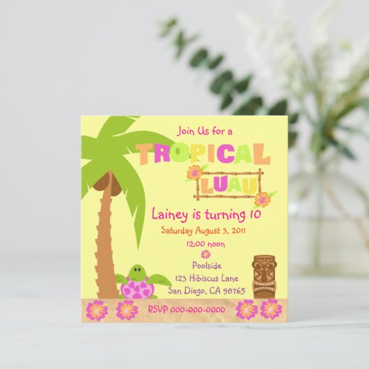 Invitation à Luau (Debout devant)