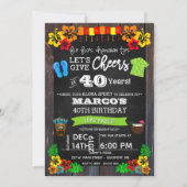 Invitation à Luau, invitation à l'anniversaire de  (Devant)