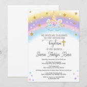 Invitation à l'Unicorne pour le premier anniversai (Devant / Derrière)