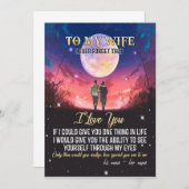 Invitation À ma femme | Lettre à ma femme amour de mari (Devant / Derrière)