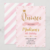 Invitation à ma fête de quinceañera (Devant / Derrière)
