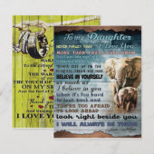 Invitation À ma fille, Cadeau pour enfant, Lettre à ma fille (Devant / Derrière)