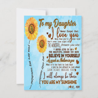 Invitation À ma fille | Lettre spéciale à ma fille