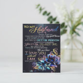 Invitation À ma lettre au mari, à mon cadeau au mari (Debout devant)