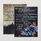 Invitation À ma lettre au mari, à mon cadeau au mari (Devant / Derrière)