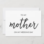 Invitation À ma mère Simple moderne Minimale Vows Mariage (Devant)