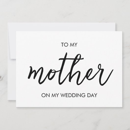 Invitation À ma mère Simple moderne Minimale Vows Mariage (Devant)