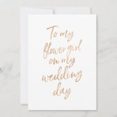 Invitation À ma petite-fleur le jour de mon mariage (Devant)