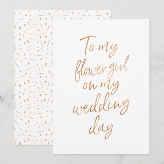 Invitation À ma petite-fleur le jour de mon mariage (Devant / Derrière)