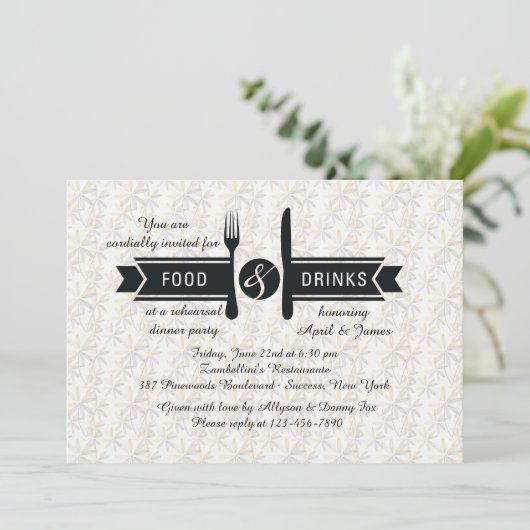 Invitation à manger et à boire (Debout devant)