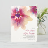 invitation à mariage à l'aquarelle florale (Debout devant)