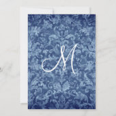 Invitation à Mariage damassé bleue et violette R43 (Dos)