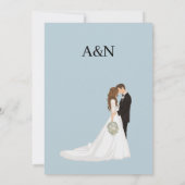 invitation à mariage fleurie et élégante (Dos)