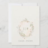 Invitation à mariage flush Fleur sauvage Floral Wr (Dos)