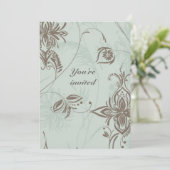 Invitation à mariage Romantique Vines Damask (Debout devant)