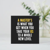 Invitation A Master’s Is What You Get Funny Graduation Quote (Debout devant)
