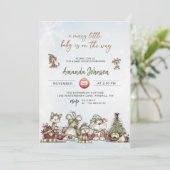 Invitation A Merry Little Baby is on the Way  (Debout devant)