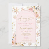 Invitation A Merry Little Baby Shower Girl (Devant)
