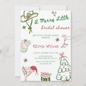 Invitation A Merry Little Bridal Shower Party (Devant)