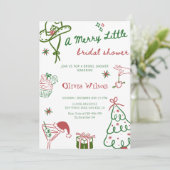 Invitation A Merry Little Bridal Shower Party (Debout devant)