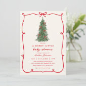 Invitation A Merry Little Christmas Baby Shower (Debout devant)