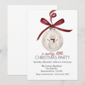 Invitation A Merry Little Christmas, Snowman (Devant / Derrière)