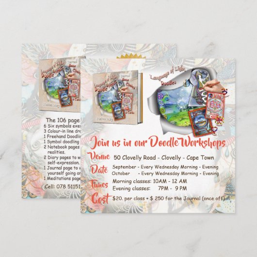 Invitation à mon atelier Doodle (Devant / Derrière)