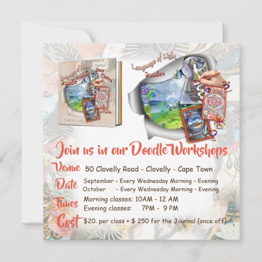 Invitation à mon atelier Doodle (Devant)