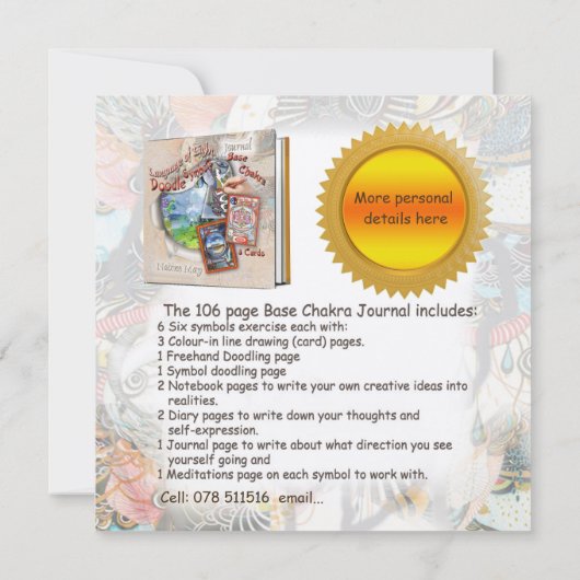 Invitation à mon atelier Doodle (Dos)