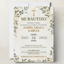 Invitation à Mon Baptême pour Garçon ou Fille