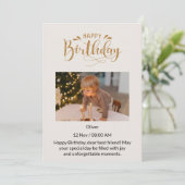 Invitation À mon bébé le plus doux Joyeux anniversaire, l'amo (Debout devant)