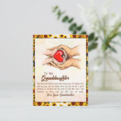 Invitation À Mon Cadeau De Fleur De Soleil Grandma (Debout devant)