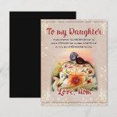 Invitation À Mon Cadeau Fille, Lettre D'Amour Fille Et Maman (Devant / Derrière)