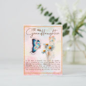 Invitation À Mon Cadeau Petite-Fille, Beau Cadeau Papillon (Debout devant)