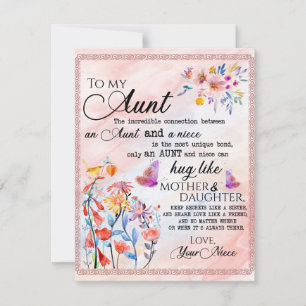 Invitation À Mon Cadeau Tante, Cadeau Papillon De La Nièce