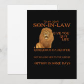 Invitation À mon cher gendre, donnez-vous une fille magnifiqu (Devant / Derrière)