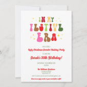 Invitation À mon époque de fêtes Fête tendance Noël 30e anniv (Devant)