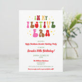 Invitation À mon époque de fêtes Fête tendance Noël 30e anniv (Debout devant)