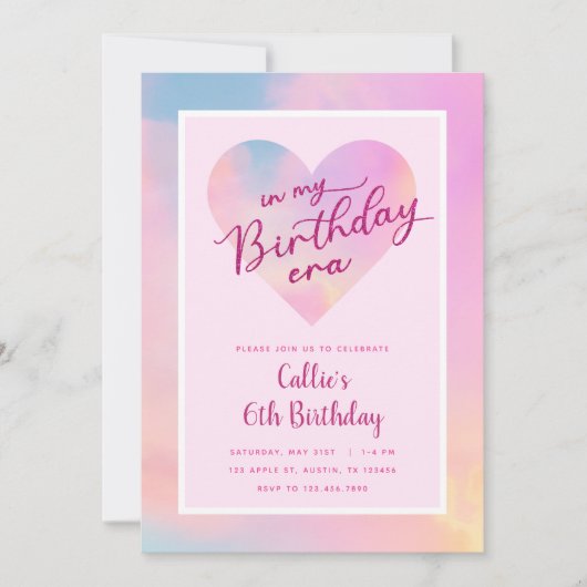 Invitation À mon ère d'anniversaire (Devant)