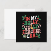 Invitation À mon ère de professeur de Noël joyeux et de vibes (Devant / Derrière)