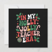 Invitation À mon ère de professeur de Noël joyeux et de vibes (Devant)