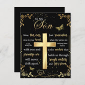 Invitation À Mon Fils Cadeau, Amant Papillon, Lettre Fils Flo (Devant / Derrière)