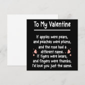 Invitation À Mon Poème D'amour De La Saint-Valentin Cadeau Le (Devant / Derrière)