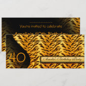 Invitation à motif animal (Devant / Derrière)