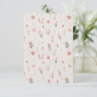 Invitation à motif floral doux
