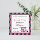 invitation à motifs de losanges de fête (Debout devant)