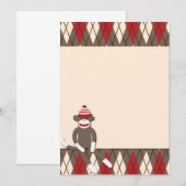 Invitation à motifs de losanges de singe de (Devant / Derrière)